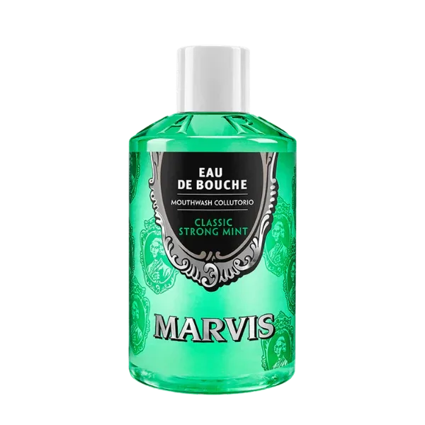 מארוויס מי פה מרוכזים בטעם מנטה קלאסית חזקה - Marvis Classic Strong Mint Mouthwash (400ml) - לניקוי עמוק ונשימה רעננה