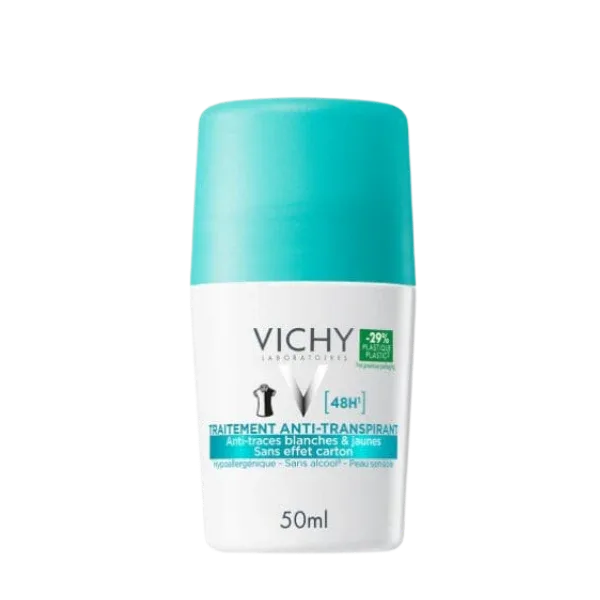 וישי דאודורנט רול-און אנטי-פרספירנט Vichy Anti-Transpirant 48H Anti-Stain Roll-On 50ml