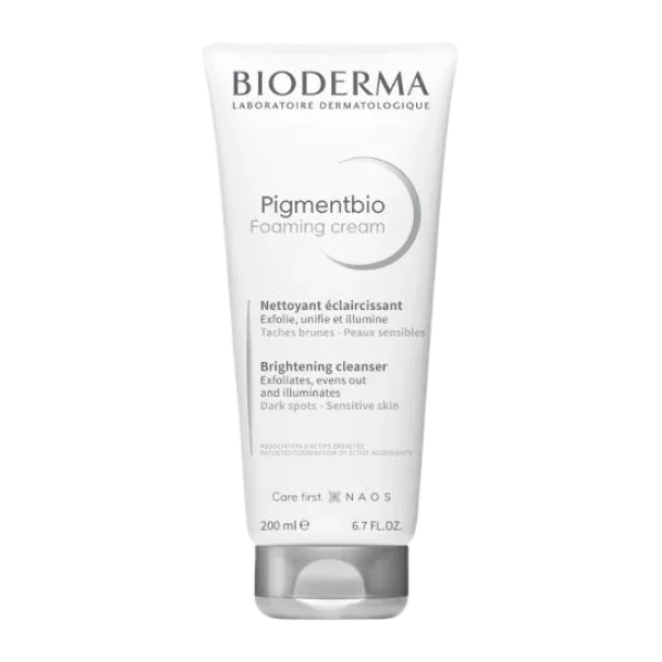Bioderma Pigmentbio Foaming Cream 200ml - ביודרמה קרם ניקוי מקציף ומבהיר לטיפול בפיגמנטציה וכתמי עור