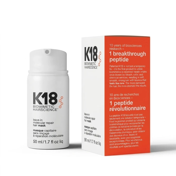 מסכה לשיער קיי 18 ללא שטיפה 50 מ"ל | K18 Leave-In Molecular Repair Hair Mask