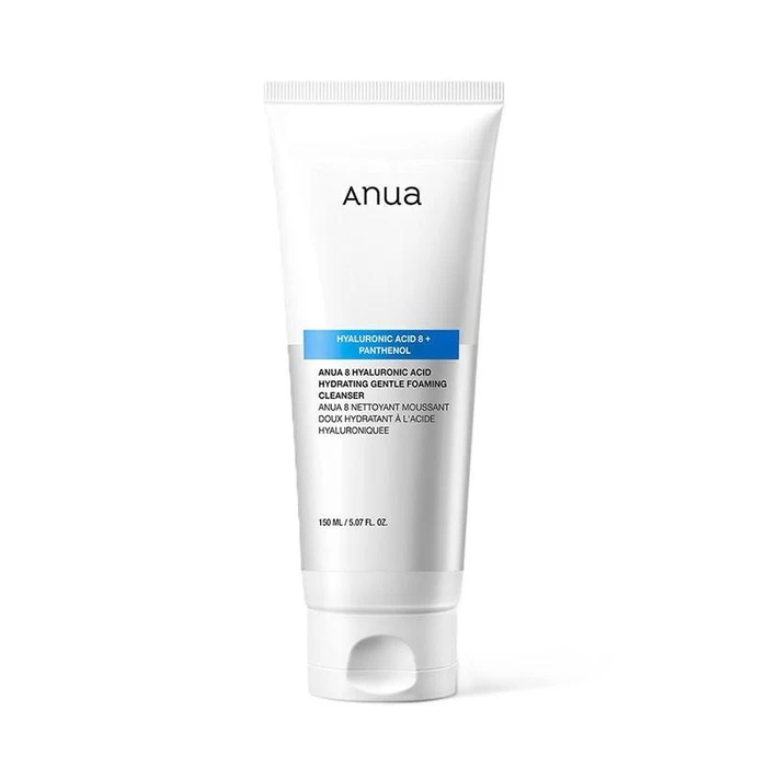 Anua 8 Hyaluronic Acid Hydrating Gentle Foaming Cleanser 150ml | אנואה קצף ניקוי 8 חומצה היאלורונית 150 מ"ל