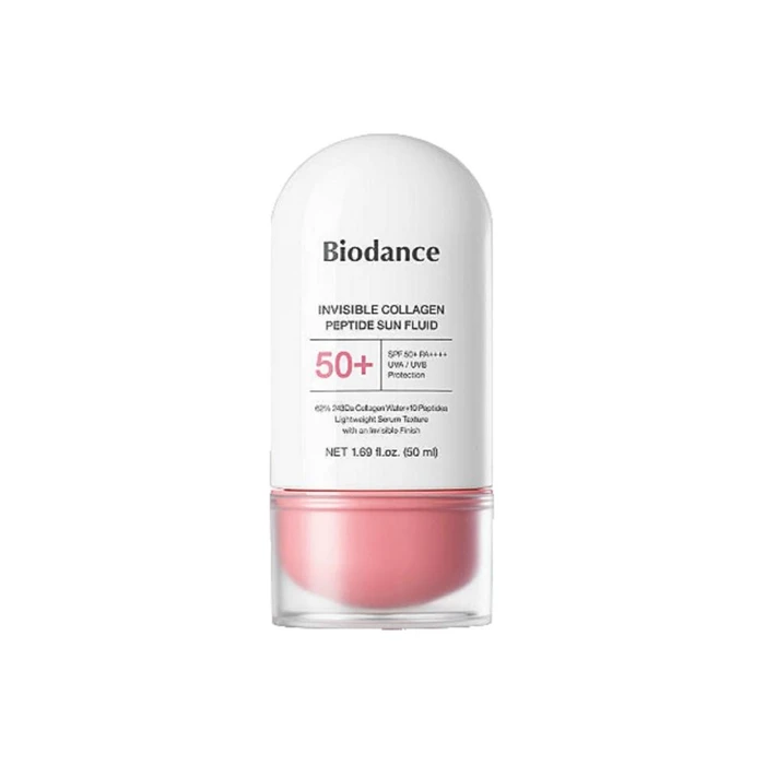 ביודאנס פלואיד הגנה מהשמש עם קולגן ופפטידים SPF50+ PA++++ 50 מ״ל | Biodance Invisible Collagen Peptide Sun Fluid