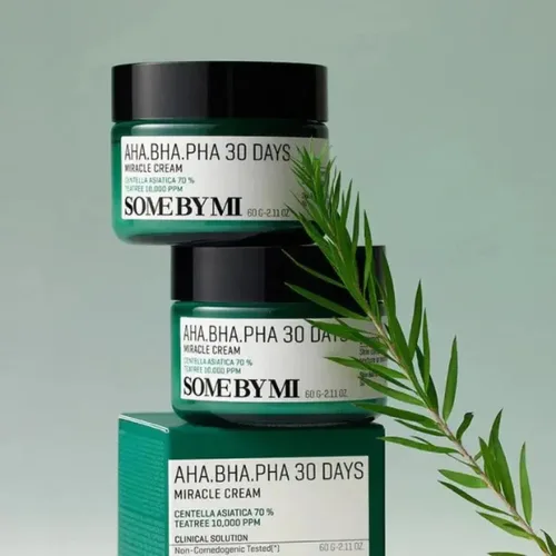 סום ביי מי קרם פנים מירקל 30 הימים - SOME BY MI AHA.BHA.PHA 30 Days Miracle Cream (60g) - לטיפול באקנה והרגעת העור