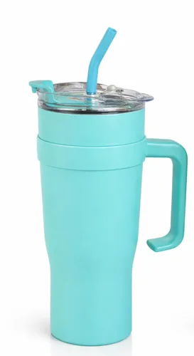 כוס תרמית עם קשית