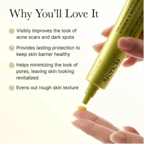 Arencia Vitamin C Booster Shot Brightening Cream 30ml | ארונשיה קרם ויטמין C להבהרה ומראה זוהר