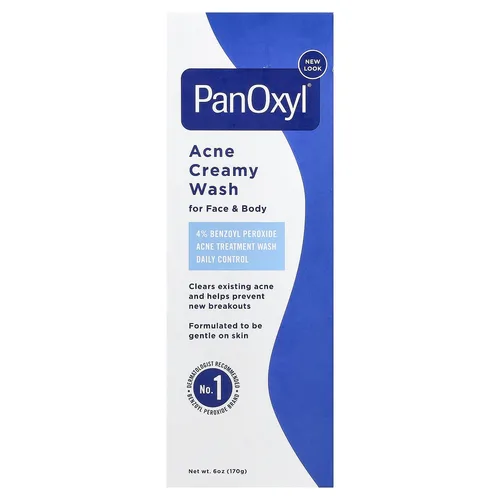 PanOxyl Acne Creamy Wash 4% 170g - פאנוקסיל תרחיץ פנים וגוף לאקנה 170 גרם