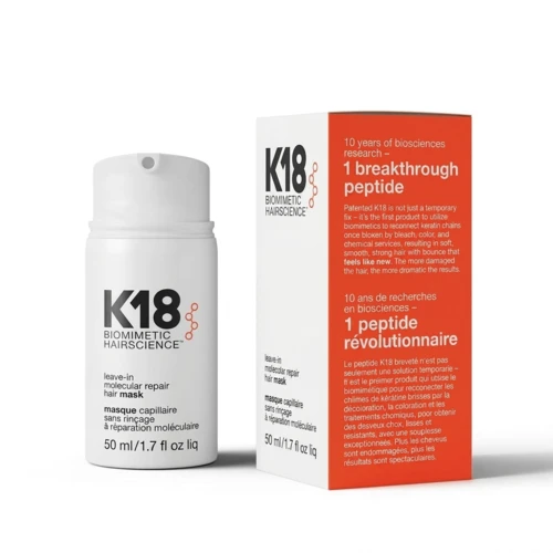 מסכה לשיער קיי 18 ללא שטיפה 50 מ"ל | K18 Leave-In Molecular Repair Hair Mask