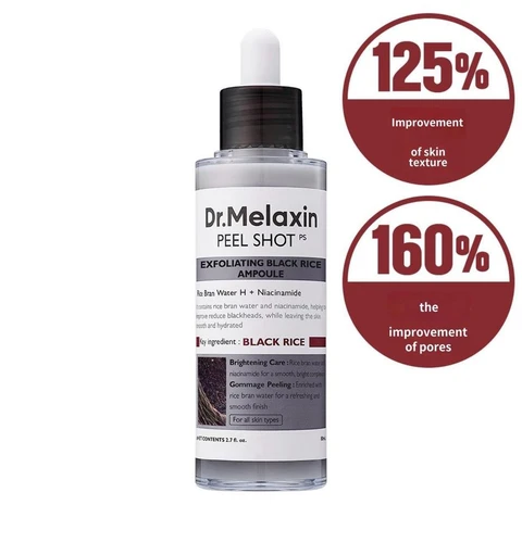 Dr. Melaxin Peel Shot 80ml | אמפולת פילינג אורז שחור לחידוש והבהרת העור ד"ר מלקסין