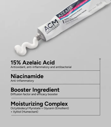 ACM Azeane 15% Azelaic Acid Cream 30ml | ACM אזאן קרם חומצה אזלאית 15% 30 מ"ל