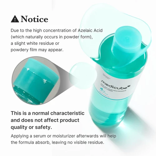 Medicube Azelaic Acid Niacinamide Clear Toner 4% 250ml | מדיקיוב טונר חומצה אזלאית ניאצינמיד 4% 250 מ"ל
