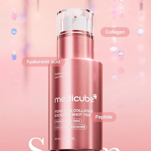 Medicube PDRN Pink Collagen Exosome Shot 7000 Serum | מדיקיוב סרום אקסוזום PDRN פינק קולגן 7000