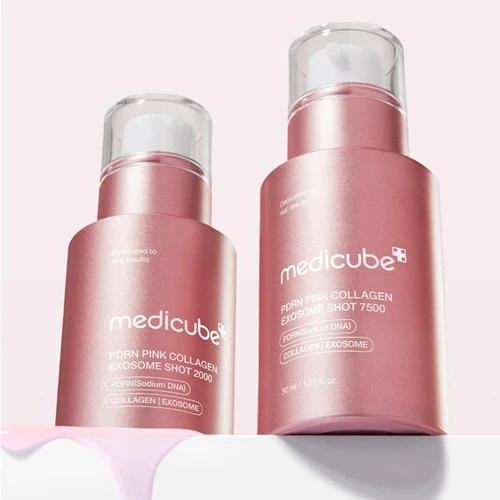 Medicube PDRN Pink Collagen Exosome Shot 7000 Serum | מדיקיוב סרום אקסוזום PDRN פינק קולגן 7000