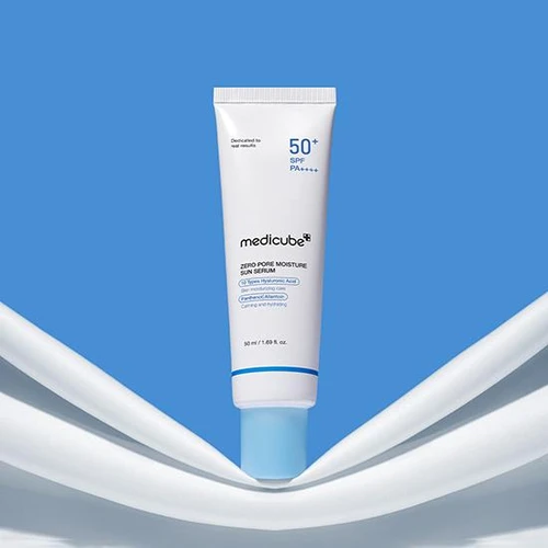 Medicube Zero Pore Moisture Sun Serum SPF50+ PA++++ 50ml | מדיקיוב סרום הגנה זירו פור SPF50+ 50 מ"ל