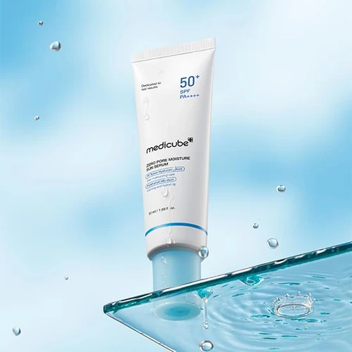 Medicube Zero Pore Moisture Sun Serum SPF50+ PA++++ 50ml | מדיקיוב סרום הגנה זירו פור SPF50+ 50 מ"ל