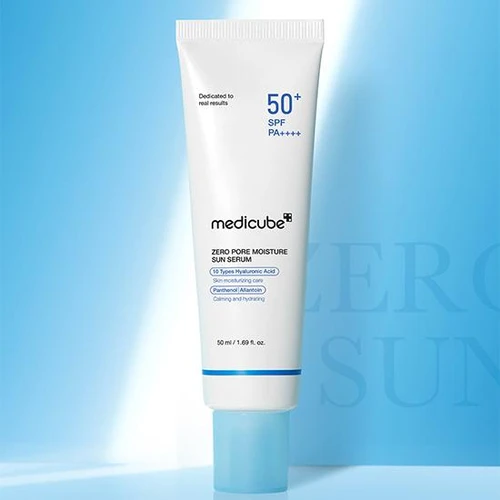 Medicube Zero Pore Moisture Sun Serum SPF50+ PA++++ 50ml | מדיקיוב סרום הגנה זירו פור SPF50+ 50 מ"ל