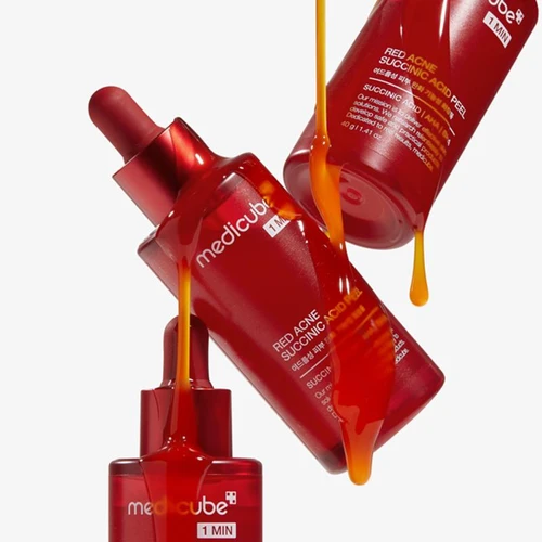 Medicube Red Acne Succinic Acid 1-Minute Peel 30g | מדיקיוב פילינג חומצה סוקסינית רד אקנה דקה אחת 30 גרם