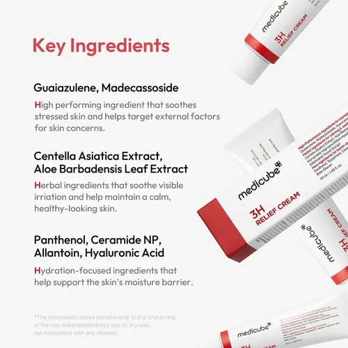 Medicube 3H Relief Cream Soothing Moisturizer 60ml | מדיקיוב קרם הרגעה 3H ריליף 60 מ"ל