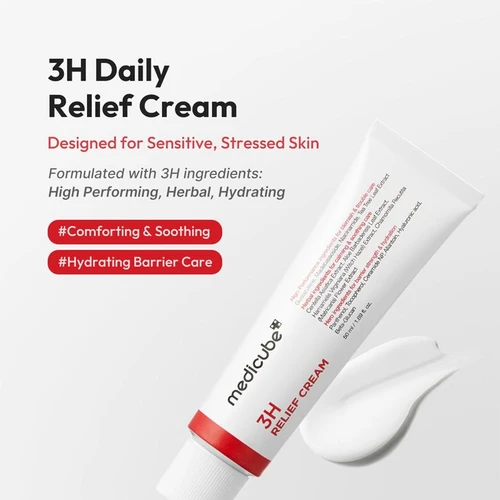 Medicube 3H Relief Cream Soothing Moisturizer 60ml | מדיקיוב קרם הרגעה 3H ריליף 60 מ"ל