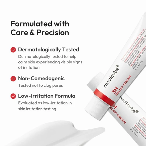 Medicube 3H Relief Cream Soothing Moisturizer 60ml | מדיקיוב קרם הרגעה 3H ריליף 60 מ"ל