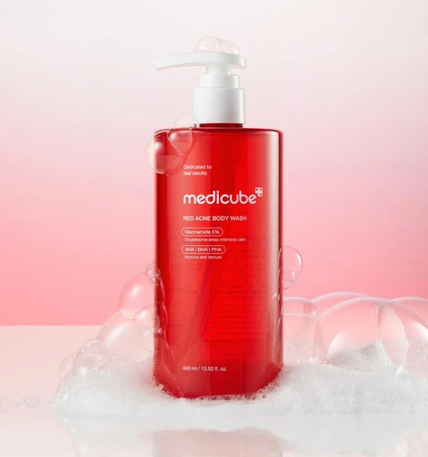 Medicube Red Acne Body Wash 400ml | מדיקיוב סבון גוף רד אקנה 400 מ"ל