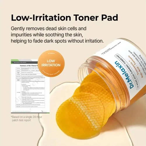 Dr.Melaxin TX-Kojic Acid Turmeric Toner Pads | ד"ר מלקסין פדים טונר חומצה קוג'ית וכורכום