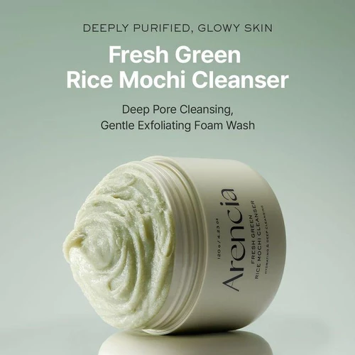 Arencia Fresh Green Rice Mochi Cleanser 120g | ארנסיה ניקוי פנים מוצ'י אורז ירוק 120 גרם