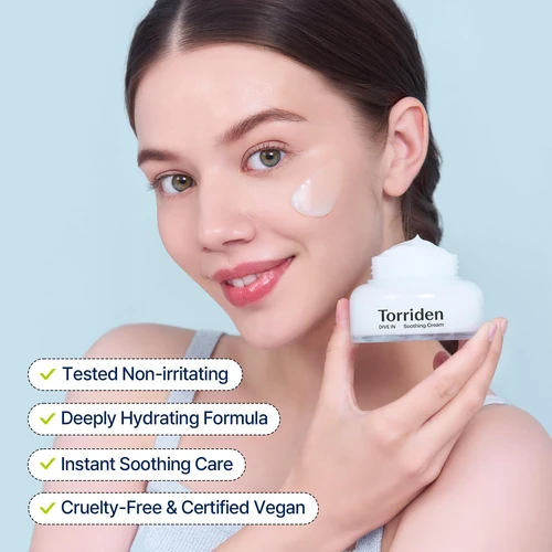 Torriden Dive-In Low Molecular Hyaluronic Acid Soothing Cream 100ml | טורידן קרם מרגיע דייב-אין חומצה היאלורונית 100 מ"ל