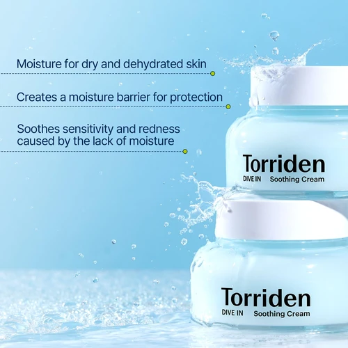 Torriden Dive-In Low Molecular Hyaluronic Acid Soothing Cream 100ml | טורידן קרם מרגיע דייב-אין חומצה היאלורונית 100 מ"ל