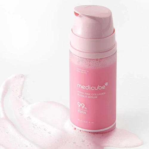 Medicube PDRN Pink Collagen Bubble Serum 99% 50ml | מדיקיוב סרום בועות PDRN פינק קולגן 50 מ"ל