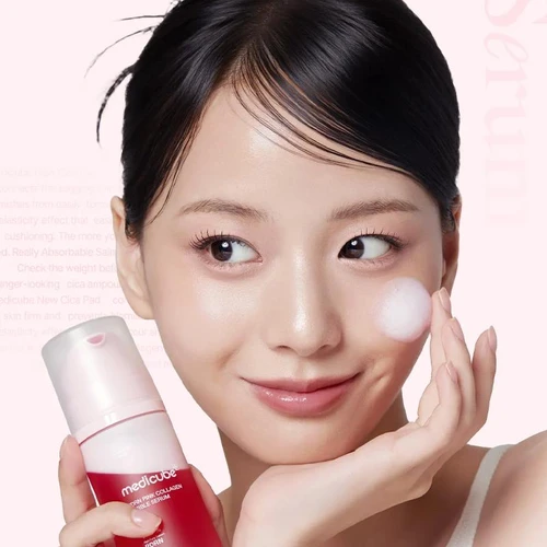 Medicube PDRN Pink Collagen Bubble Serum 99% 50ml | מדיקיוב סרום בועות PDRN פינק קולגן 50 מ"ל