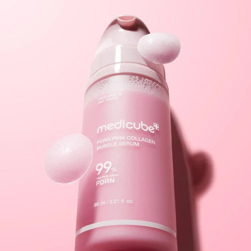 Medicube PDRN Pink Collagen Bubble Serum 99% 50ml | מדיקיוב סרום בועות PDRN פינק קולגן 50 מ"ל