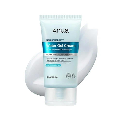 קרם ג׳ל לחות לעור שמן ומעורב 100 מ״ל | Anua Barrier Reboot Water Gel Cream