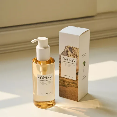 סקין 1004 שמן ניקוי קליל - SKIN1004 Madagascar Centella Light Cleansing Oil (200ml) - להסרת איפור וניקוי עמוק
 