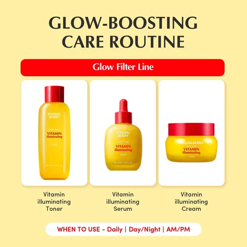 איקוול ברי טונר ויטמינים להבהרה וזוהר - EQQUALBERRY Glow Filter Vitamin Illuminating Toner (150ml) - לטיפול בפיגמנטציה ומראה עור קורן