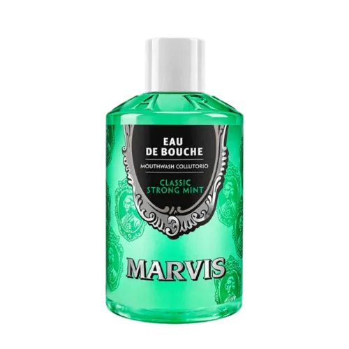 מארוויס מי פה מרוכזים בטעם מנטה קלאסית חזקה - Marvis Classic Strong Mint Mouthwash (400ml) - לניקוי עמוק ונשימה רעננה
