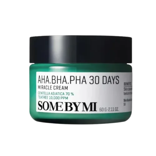 סום ביי מי קרם פנים מירקל 30 הימים - SOME BY MI AHA.BHA.PHA 30 Days Miracle Cream (60g) - לטיפול באקנה והרגעת העור