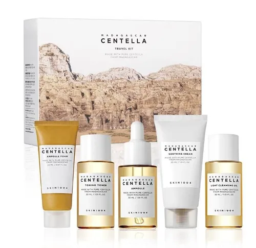 ערכת נסיעות סנטלה ממדגסקר לטיפוח מלא | SKIN1004 Madagascar Centella Travel Kit (5 Items)