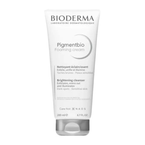 Bioderma Pigmentbio Foaming Cream 200ml - ביודרמה קרם ניקוי מקציף ומבהיר לטיפול בפיגמנטציה וכתמי עור