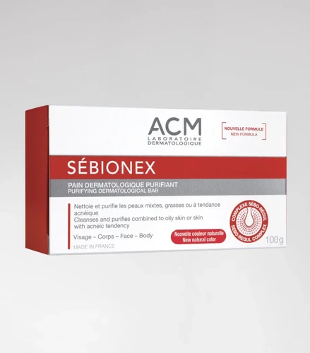 ACM Sebionex Purifying Dermatological Bar 100g | ACM סביונקס סבון מוצק מטהר לעור שמן 100 גרם