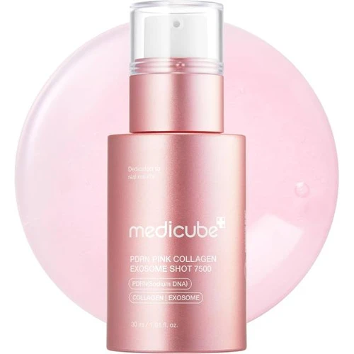 Medicube PDRN Pink Collagen Exosome Shot 7000 Serum | מדיקיוב סרום אקסוזום PDRN פינק קולגן 7000