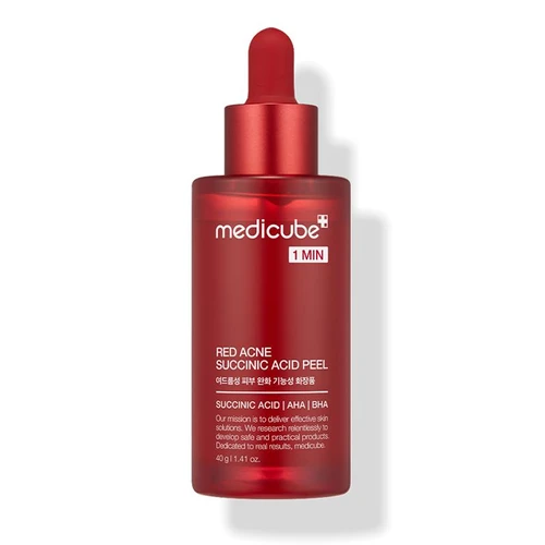 Medicube Red Acne Succinic Acid 1-Minute Peel 30g | מדיקיוב פילינג חומצה סוקסינית רד אקנה דקה אחת 30 גרם