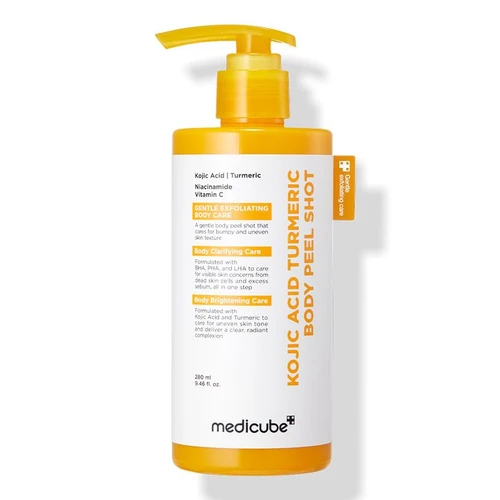 Medicube Kojic Acid Turmeric Body Peel Shot 200ml | מדיקיוב פילינג גוף חומצה קוג'ית כורכום 200 מ"ל