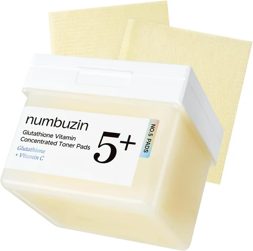 Numbuzin No.5 Glutathione Vitamin Concentrated Toner Pads 70pcs | נמבוזין פדים טונר 5 גלוטתיון ויטמין 70 יח'