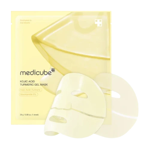 מדיקיוב מסכת ג'ל קוג'יק אסיד וכורכום להבהרת העור יחידה בודדת | Medicube Kojic Acid Turmeric Brightening Gel Mask 1 Sheet