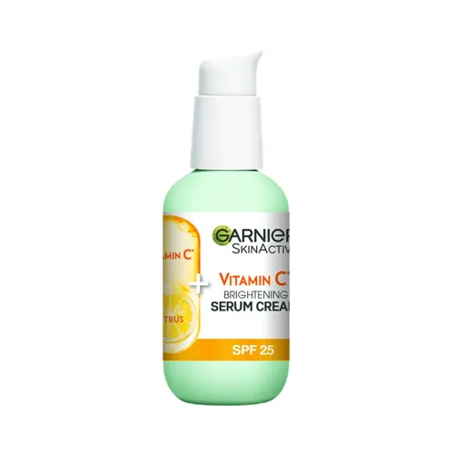 גרנייה קרם-סרום ויטמין C עם SPF 25 - Garnier Vitamin C Brightening Serum Cream (50ml) - להבהרה והגנה מהשמש
