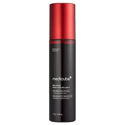מדיקיוּב פילינג גוף לטיפול באקנה ופגמים - Medicube Red Acne Body Peeling Shot (110g) - למראה עור גוף חלק, נקי וזוהר
